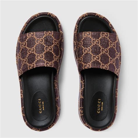 gucci slides women brown|gucci slides women clearance.